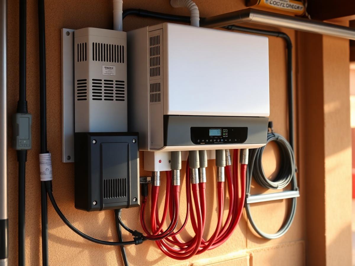 Solar inverter and battery backup install